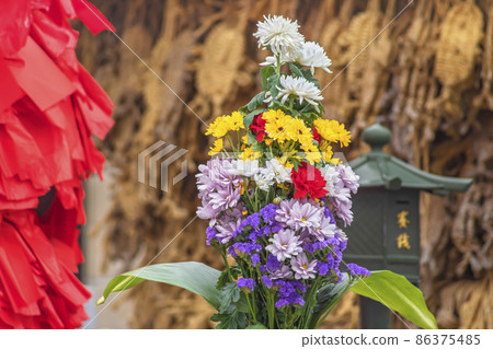 [Tabata, Tokyo] A flower donation donated to Akagaminio of Tokakuji Temple. 86375485