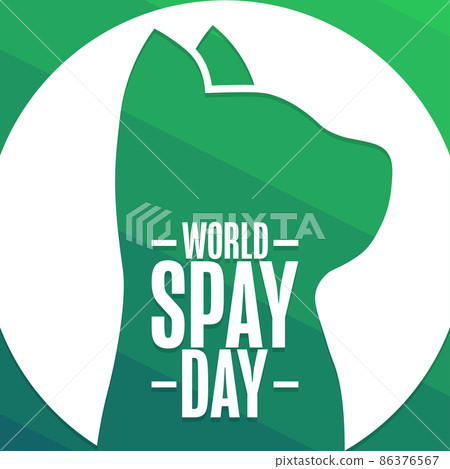 World Spay Day. Holiday concept. Template for background, banner, card, poster with text inscription World Spay Day. Holiday concept. Template for background, banner, card, poster with text inscription 86376567