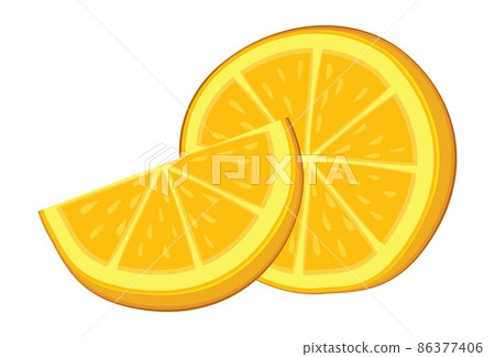 Realistic fresh ripe orange isolated on white background - Vector Realistic fresh ripe orange isolated on white background - Vector 86377406