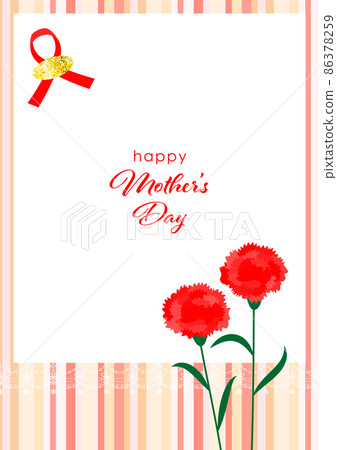 Mother's Day Frame Illustration (Carnation and Ribbon) (Background / Vector) Mother's Day Frame Illustration (Carnation and Ribbon) (Background / Vector) 86378259