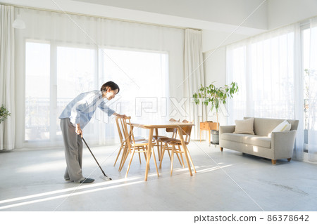 Cleaning housework female in her 30s 86378642