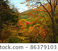 Autumn leaves and bridge 86379103