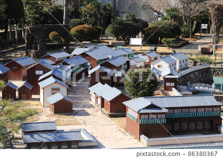 Miniature Dejima seen in Nagasaki Dejima Miniature Dejima seen in Nagasaki Dejima 86380367