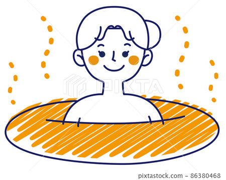 Hot spring illustration - Stock Illustration [86380468] - PIXTA