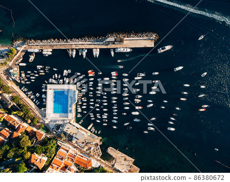 Pier near the old town of Herceg Novi with a swimming pool Pier near the old town of Herceg Novi with a swimming pool 86380672