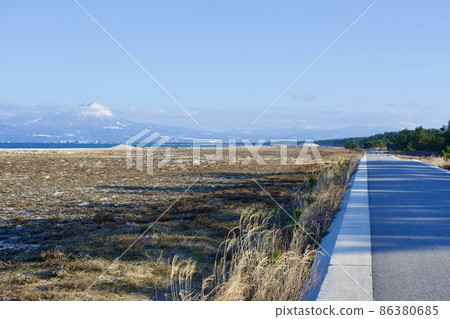 Tottori Prefecture Yumigahama Cycling Road Tottori Prefecture Yumigahama Cycling Road 86380685
