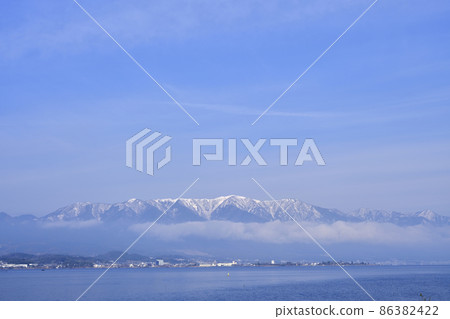 景觀材料：美麗的冬天琵琶湖 86382422