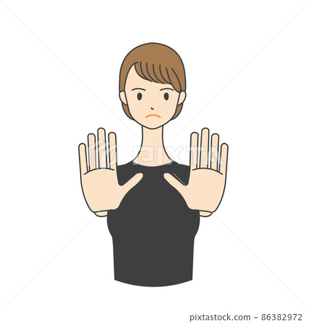 Refusal female illustration - Stock Illustration [86382972] - PIXTA