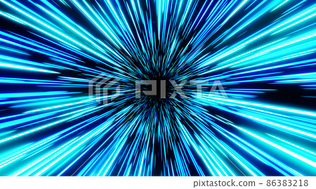Radial light. shine. Image of internet and communication. warp. A sense of speed. 86383218