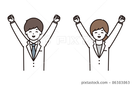 Pharmacist Doctor Male Female Guts pose Pharmacist Doctor Male Female Guts pose 86383863