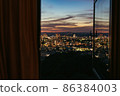 從窗戶看到的夜景 86384003
