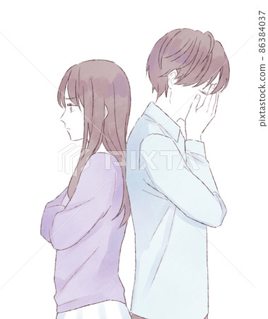 互相擦肩而過的男女 86384037