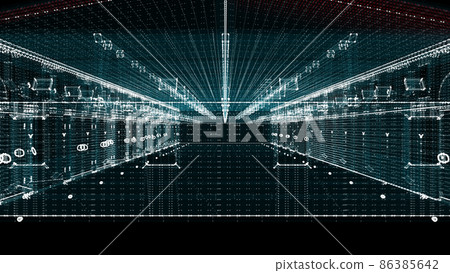 Futuristic Technology Warehouse Hologram Futuristic Technology Warehouse Hologram 86385642