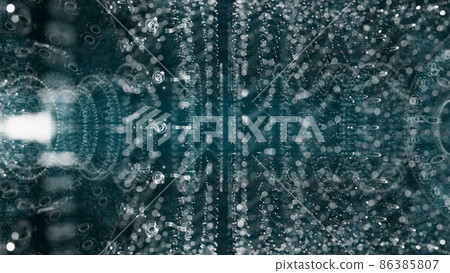 Jet engine x-ray transparent with particles 86385807