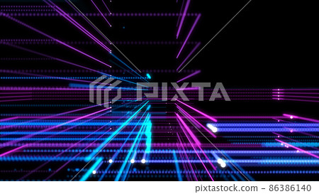Digital Cyberspace with Particles. Techology background 86386140