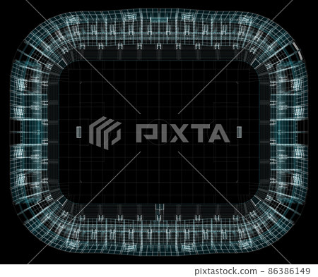 Universal Stadium Hologram. Sport and Technology Concept Universal Stadium Hologram. Sport and Technology Concept 86386149