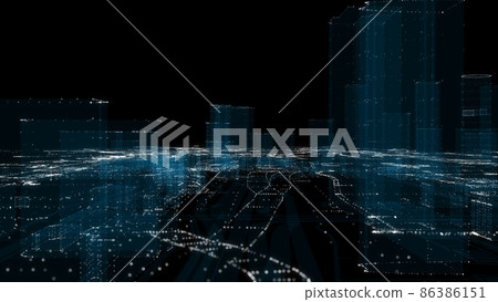 Futuristic Smart Digital City. Smart City And Technology Business Concept 86386151