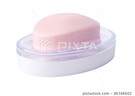 Soap and soap box isolated on a white background Soap and soap box isolated on a white background 86386602