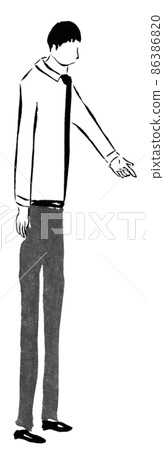 指導的商人(墨水手繪人物插圖) 指導的商人(墨水手繪人物插圖) 86386820
