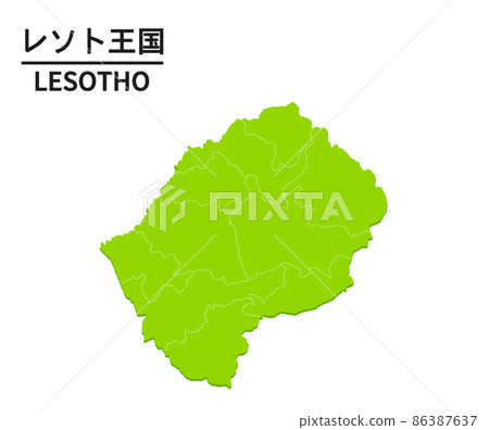 萊索托王國的世界地圖插圖 萊索托王國的世界地圖插圖 86387637