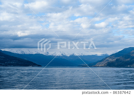 Mountains above Lake Como in Italy Mountains above Lake Como in Italy 86387642