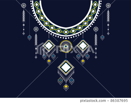 Textile Fabric neck design,oriental pattern traditional ,Geometric oriental pattern design for fashion women clothing Textile Fabric neck design,oriental pattern traditional ,Geometric oriental pattern design for fashion women clothing 86387695