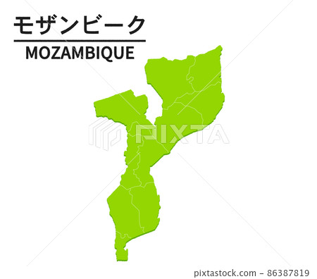 World map illustration of Mozambique World map illustration of Mozambique 86387819