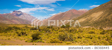 View of Andes mountains, Valle Hermoso 86388445