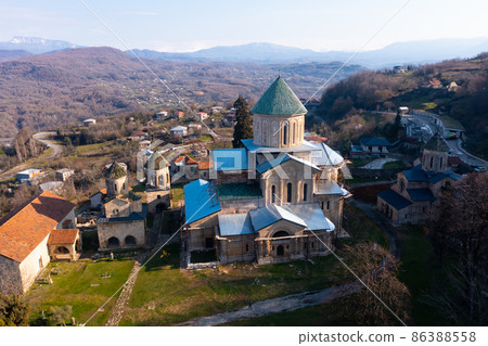 Aerial view of Gelati monastery near Kutaisi, Georgia 86388558