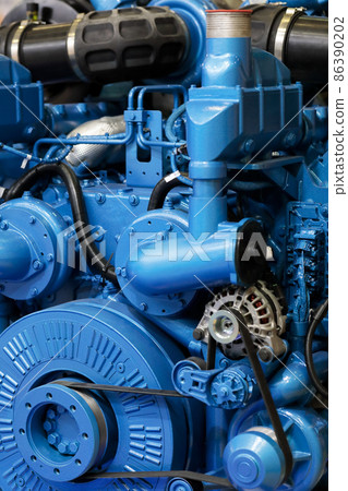 close up of power generation diesel engine close up of power generation diesel engine 86390202