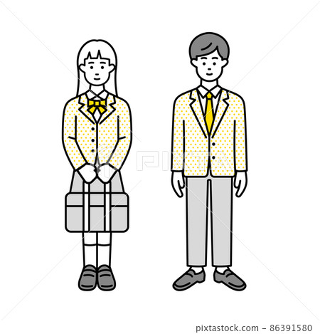 High school student's man and woman 86391580