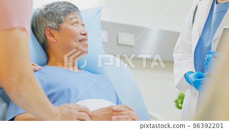 senior man lying on bed senior man lying on bed 86392201