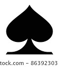 Spades Suit. Casino icon. Vector illustration 86392303