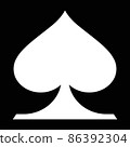 Spades Suit. Casino icon. Vector illustration 86392304
