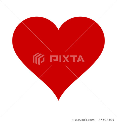 Hearts Suit. Casino icon. Vector illustration 86392305