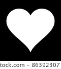 Hearts Suit. Casino icon. Vector illustration 86392307