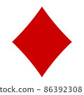 Diamonds Suit. Casino icon. Vector illustration 86392308