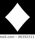 Diamonds Suit. Casino icon. Vector illustration 86392311