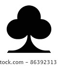 Clubs Suit. Casino icon. Vector illustration 86392313