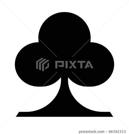 Clubs Suit. Casino icon. Vector illustration 86392313