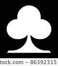 Clubs Suit. Casino icon. Vector illustration 86392315