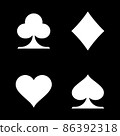 Suit deck of playing cards on white background. Vector illustration. 86392318