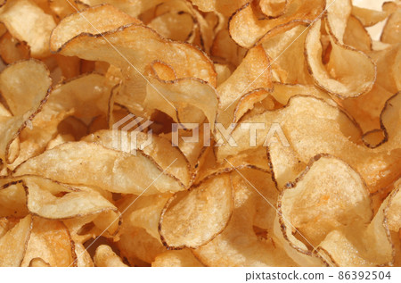 Fresh Potato Chips at County Fair Close up 86392504