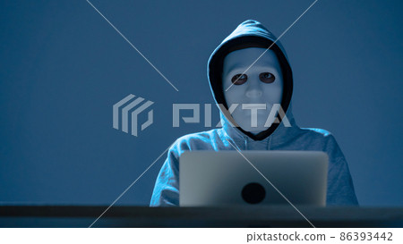Hacking cyber attack mask crime 86393442