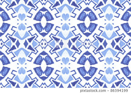 Retro mosaic pattern. Abstract geometric ethnic background. 86394199