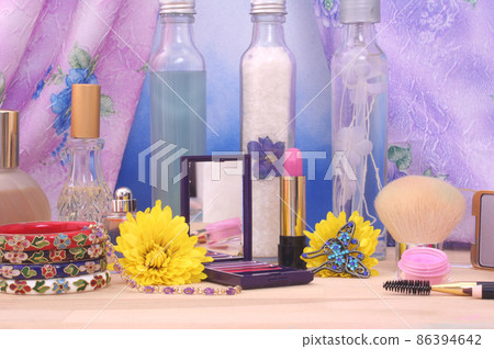 Perfume and Jewelry With Flower and Jewelry Box Perfume and Jewelry With Flower and Jewelry Box 86394642