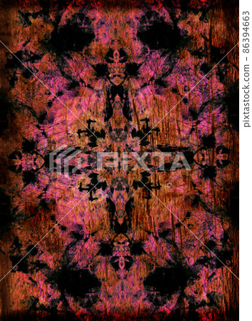 Green and Brown Textured Background Painted Kaleidoscope 86394663