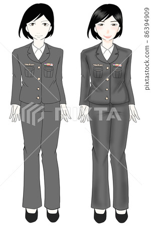 一名女性自衛隊軍官的插圖 86394909