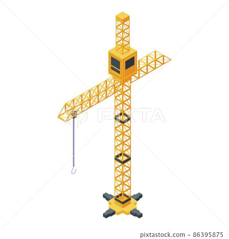 Building crane icon, isometric style Building crane icon, isometric style 86395875