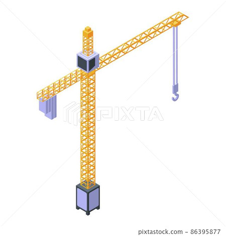 Capacity crane icon, isometric style 86395877